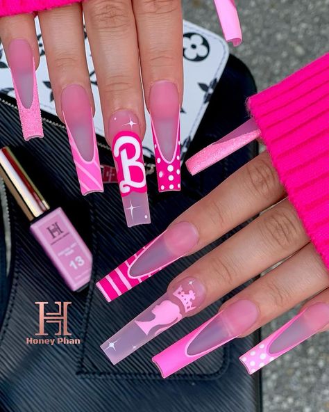 🖤🖤Happy Friday🖤🖤 🛍Enjoy your Labor Day SALE NOW ON OUR WEBSITE 🛍 ***Asked your local Nail Supplier for our Products*** Products used:… | Instagram Pink Acrylic Nail Designs, Barbie Pink Nails, Blue Acrylic Nails, Falls Church, Unique Acrylic Nails, Disney Nails, Long Square Acrylic Nails, Summer Acrylic Nails, Trendy Nail Design