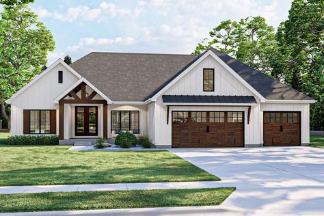 Farmhouse Style House Plans, Country Style House Plans, Inspire Me Home Decor, Farmhouse House, Farmhouse Plan, Ranch House Plans, House Plans Farmhouse, Modern Farmhouse Plans, Best House Plans