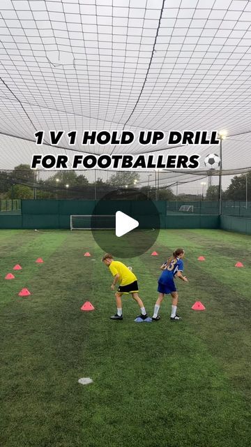 ⚽️ Football Fitness ⚽️ on Instagram: "⚽️1 V 1 HOLD UP DRILL FOR FOOTBALLERS⚽️

Check out this 1 v 1 drill! We worked on this during our elite session! The players must race each other into the area. Once they are in the area the first player to get to the ball must hold the ball up for as long as possible! ⚽️

Give this one a go at your next session! 

#footballfitness #soccertraining #soccerdrills #fitnessdrills #footballacademy #socceracademy" Football Warm Up Drills, Soccer Conditioning, Football Warm Up, Football Fitness, Soccer Academy, Football Workouts, Football Drills, Soccer Drills, Football Training