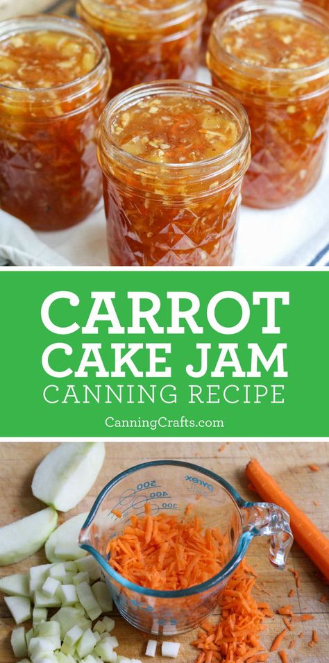 Spiced Jam, Carrot Cake Jam, Historic Recipes, Jam Canning, Water Bath Canning Recipes, Canning Jam Recipes, Orange Carrots, Preserving Recipes, Food Preserving