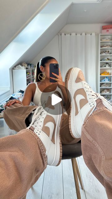 ‎Sally Javadi 🌙 سالی‎ on Instagram: "Nike Dunk Low “Next Nature” 🤎" Brown Nike Dunks Outfit, Nike Low Dunks Outfit, Nike Dunk Low Outfit, Dunk Outfits, Nike Dunk Low Next Nature, Dunks Outfit, Nike Dunk Low, Dunk Low, Nike Dunk