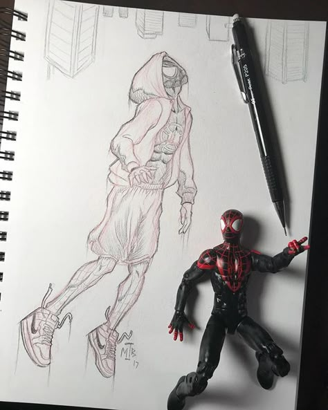 Miles Morales Prowler Drawing, Spider Man Miles Morales Drawing Sketch, Sketches Miles Morales, Miles Morales Spiderman Drawing Sketch, Miles Morales Drawing Pencil, Miles Morales Art Style, Miles Morales Sketch Pencil, Miles Morales Sketchbook Pages, Spider Man Miles Morales Drawing