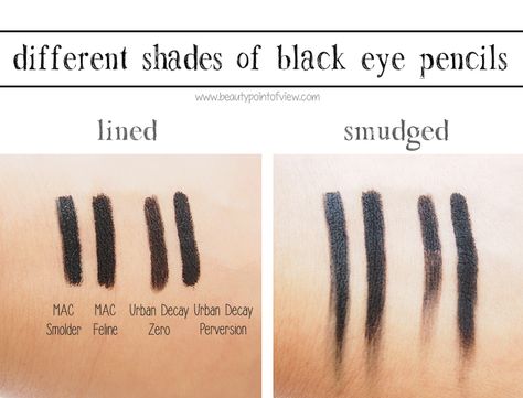 Black Eye Pencil or 'Black' Eye Pencil - how to test the shade and intensity of black eyeliners to achieve the results you desire  #makeup #beauty #eyeliner #eyepencil #cosmetics Black Eye Pencil, Different Shades Of Black, Eye Pictures, Best Makeup Tips, Makeup Hacks, Real Techniques, Black Eyeliner, Eye Pencil, Beauty Expert