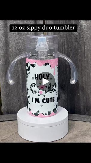 12 oz sublimation sippy cup duo tumbler. Comes with two lid styles to easily convert from a sippy cup to a toddler trainer cup. Sippy lid had two handles attached for small hands to grasp easily. Lid stays attached when flipped back to keep pesky germs off the spout & You’ll never have to worry about losing the lids again! Once they are ready use the other lid to convert to a trainer cup with straw! Can customize with name and do many different designs. Message me to order today! $28 each! | Amy's Pretty Pens & More | Aurel Surya Lie · Cute Pretty Pens, Sippy Cups, Cup Designs, Sippy Cup, Cup With Straw, Cup Design, Small Hands, Tumbler Cups, Sublimation Designs