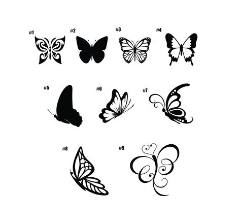 Vinyl Decal - Butterfly Different butterfly options Handmade Please select color and size and then put # of butterfly wanted in special instructions. Orders will come with instruction sheet for application. I offer FREE SHIPPING for all of my decals. Looking for a custom decal? Message me - I would be happy to help! Simple Wall Paintings, Bird Tattoo Wrist, Laptop Decal Stickers, Mommy Tattoos, Butterfly Decal, Moth Caterpillar, Flower Art Drawing, Black And White Sketches, Butterflies Svg