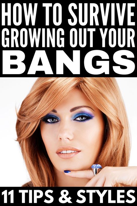 How To Grow Out Your Bangs Fast, Ways To Style Bangs While Growing Out, Cute Hairstyles For Growing Out Bangs, How To Style Hair When Growing Out Bangs, How To Wear Bangs While Growing Them Out, Growing Our Bangs Hairstyles, Growing Out Bangs Stages, How To Grow Bangs Out, Grow Bangs Out Fast