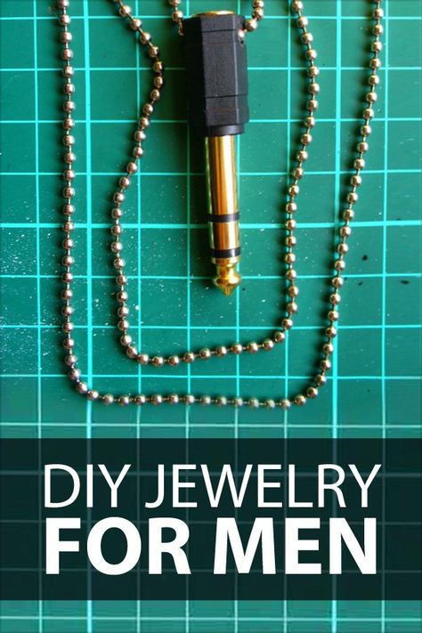 DIY Jewelry for Men: DIY Jewelry for Men gives you full step-by-step instructions for 38 sweet pieces of hardcore, hand-made bling, from fun to classy. Learn how to make chainsaw chokers, bike-part bracelets, and penny pendants. All projects come from Instructables.co... Mens Jewelry Diy, Resin Jewelry Tutorial, Diy Projects For Men, Hardware Jewelry, Diy For Men, Diy Rings, Jewelry For Men, A Metal, Diy Schmuck