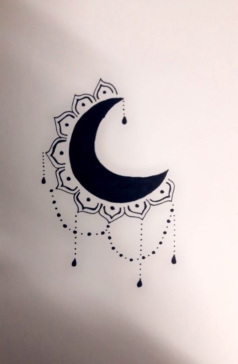 Easy Moon Mehendi Designs, Henna Moon, Mehndi Ideas, Henna Tutorial, Eid Mehndi, Eid Mehndi Designs, Henna Ideas, Eid Henna, Simple Henna Tattoo