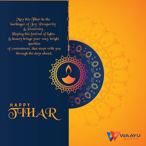 Waayu Works on Instagram: “Warm wishes to you and your family on the occasion of Tihar! #weWaayu” Happy Tihar, Happy Diwali To All, Diwali Wishes, Diwali Celebration, Goddess Lakshmi, Happy Diwali, Achieve Success, Festival Lights, Diwali