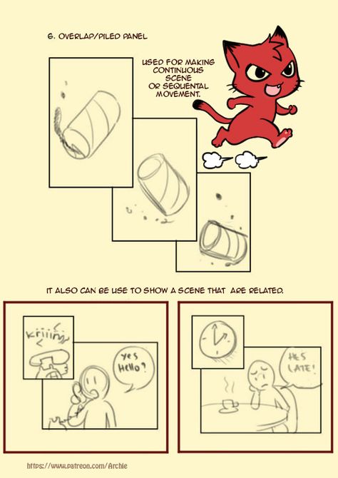 Archie The RedCat — Simple Comic Panel Tutorial  please kindly visit... Webtoon Panels Layout, Webtoon Layout, Simple Comic, Comic Tips, Comic Panel, Comic Book Layout, Manga Tutorial, Comic Tutorial, Art Advice