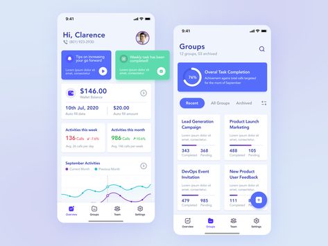 CRM App by Arjun Kani on Dribbble Mobile App Dashboard, App Dashboard, Dashboard App, Dashboard Mobile, Ui Design Dashboard, Ui Ux App, Mobile Application Design, Mobile App Design Inspiration, App Interface Design