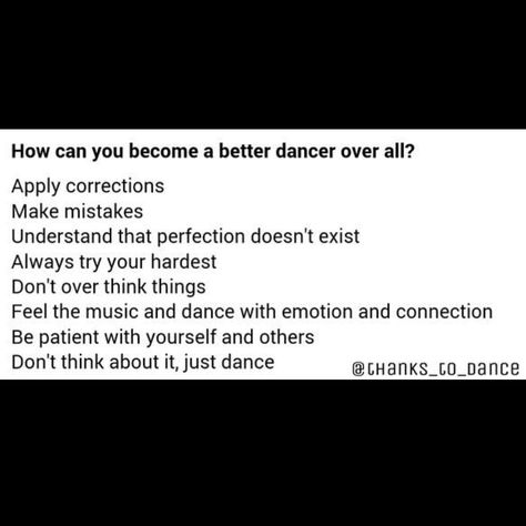 How to be a better dancer How To Become A Dancer, How To Be A Better Dancer, How To Be A Better Dancer Tips, How To Become A Better Dancer, How To Become A Good Dancer, Tips To Become A Better Dancer, Improve Develope Ballet, Cheer Dance, Dance Tips