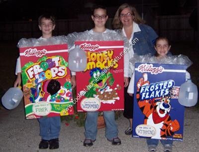 Homemade Cereal Box Halloween Costumes: My kids LOVE cereal, so why not be that for Halloween.  Here they are as each of there favorite cereals.  I hand make there costumes every year and they Box Halloween Costumes, Boxing Halloween Costume, Homemade Cereal, Interior House Design, Box Costumes, Crazy Costumes, Diy Costumes Kids, Homemade Halloween Costumes, Hallowen Costume