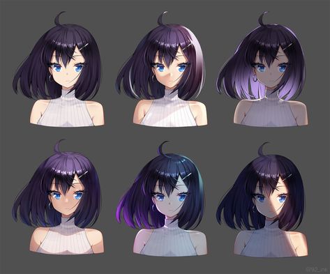 Digital Art Tips, Shading Drawing, How To Draw Anime Eyes, Shadow Drawing, Manga Tutorial, Hair Illustration, Concept Art Tutorial, How To Shade, Ibis Paint X