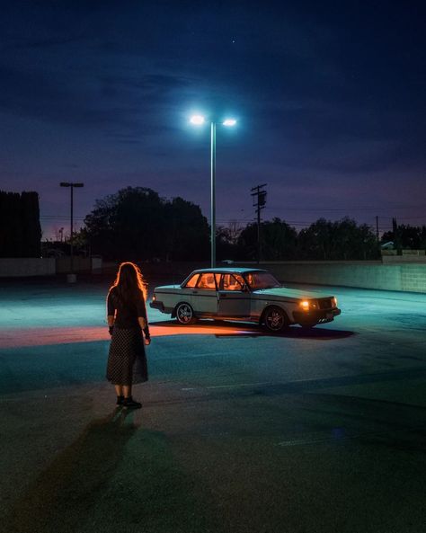 cody klintworth on Instagram: “Dear Anahi, I just wanted to take a moment to say how grateful I am to have you in my life. You're an amazing wife and mother to our child.…” Night Portrait, Cinematic Lighting, Cinematic Photography, Night Aesthetic, Car Photography, Instagrammer, Parking Lot, Film Stills, Photography Inspo