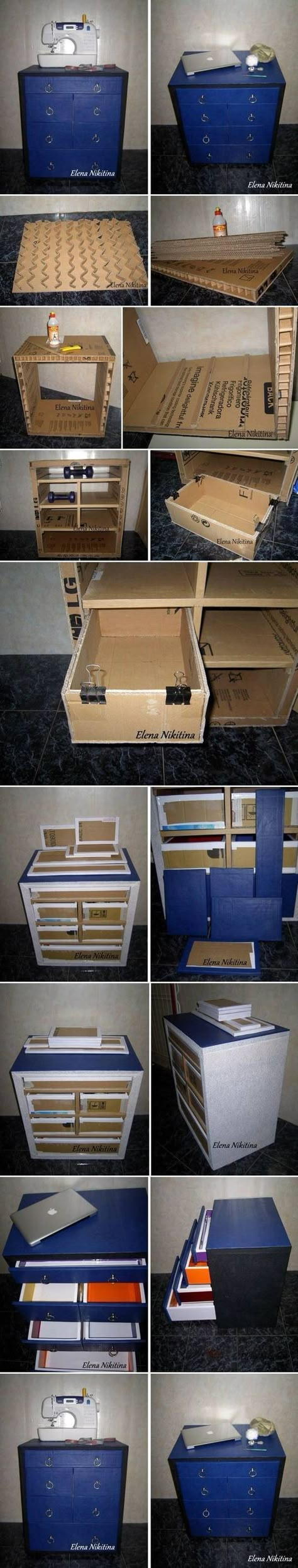 Chest With Drawers, Drawer Storage Unit, Diy Drawers, Diy Cardboard Furniture, Cardboard Furniture, Diy Cardboard, Cool Ideas, Cardboard Crafts, Diy Box