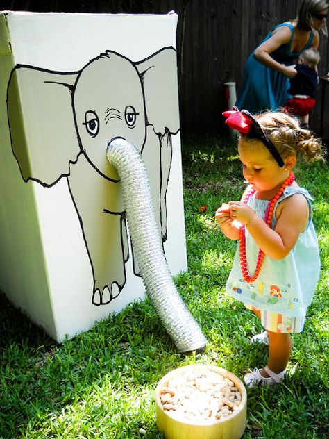 Feed the Elephant Game - and many other circus party ideas! #birthdayparties #circus #carnival #zoo #elephants #thegreatestshowman Circus Party Games, Circus Party Ideas, Fall Festival Games, Elephant Birthday Party, Carnival Parties, Fall Carnival, Festival Games, Circus Carnival Party, Harvest Fest