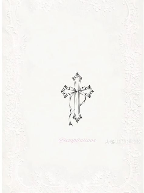 Pretty Cross Tattoo, Small Girly Tattoos, Cross Tattoos For Women, Small Pretty Tattoos, Petite Tattoos, Cute Tiny Tattoos, Pretty Tattoos For Women, Stylist Tattoos, Tattoo Style Drawings