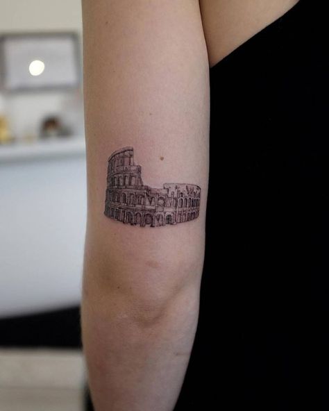 Coliseum Tattoo, Italian Inspired Tattoos, Italy Tattoo Ideas, Italian Tattoos For Women, Italy Tattoo, Italian Tattoos, Patriotic Tattoos, Explore Tattoo, Wrist Tattoos For Guys