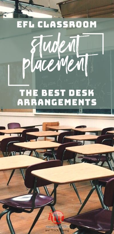 Getting Student Placement Right - The Best Desk Arrangements for EFL Students | ITTT | TEFL Blog Desk Placement In Classroom, High School Desk Arrangement, Classroom Desk Arrangement Elementary, Student Desks Arrangement, Classroom Desk Arrangement, School Desk Arrangements, Desk Arrangement, Desk Arrangements, Classroom Desk