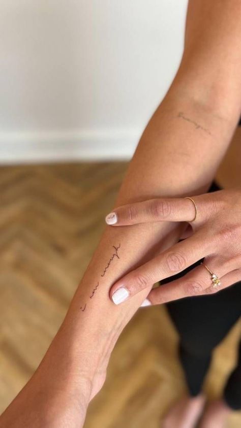 Enough Tattoo, Tato Minimal, Muster Tattoos, Writing Tattoos, Tattoo Hand, Petite Tattoos, Inspiration Tattoo, Tattoos Geometric, Wrist Tattoos For Women