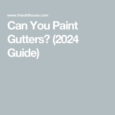 Can You Paint Gutters? (2024 Guide) Painting Gutters And Trim, Painting Gutters, Diy Gutters, Gutter Guard, Solar Companies, Cleaning Closet, Woodworking Workshop, Stair Storage, Professional Help