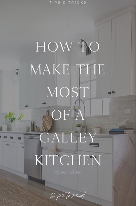 Kitchen Galley Layout With Island, Double Galley Kitchen With Island, Kitchen Layout Galley Floor Plans, Double Galley Kitchen Remodel, Galley Kitchen White Shaker Cabinets, Kitchen Design Galley Layout, Remodel Galley Kitchen, Galley Kitchen Plans Layout, Timeless Galley Kitchen