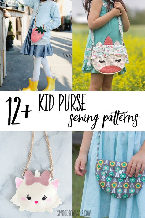 Pick an adorable kid purse sewing pattern and stitch up something sweet for spring! Lots of fun purse tutorials to sew for children, with cute designs and simple outlines. #sewing #sewingbags Kids Purse Diy, Purse Patterns To Sew, Diy Purse Patterns, Raccoon Crochet, Simple Outlines, Tiny Ghost, Childrens Purses, Purse Patterns Free, Purse Sewing