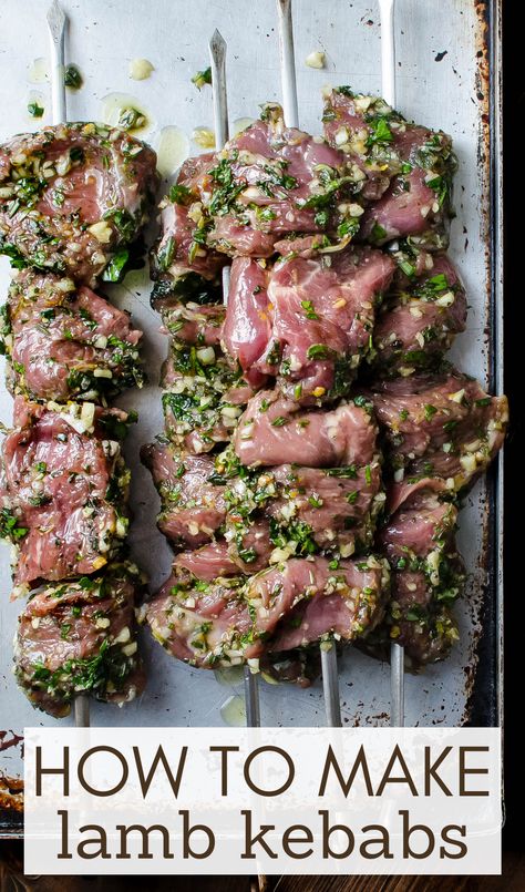 lamb kebabs before cooking. Lamb Kebab Marinade, Kebab Marinade, Lamb Souvlaki, Fall Cookout, Lamb Kebab, Lamb Marinade, Clean Arteries, Lamb Kabobs, Lamb Steaks