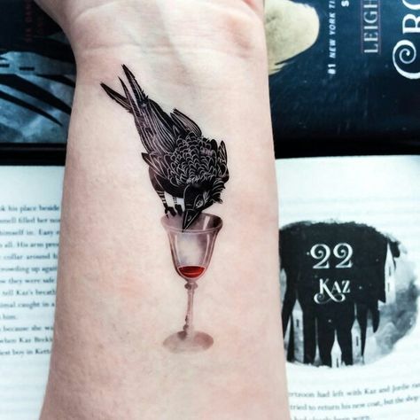 Dregs Tattoo, Bookish Tattoos, Crow Tattoo, Raven Tattoo, Book Tattoo, Six Of Crows, Tattoo Removal, Piercing Tattoo, Crows