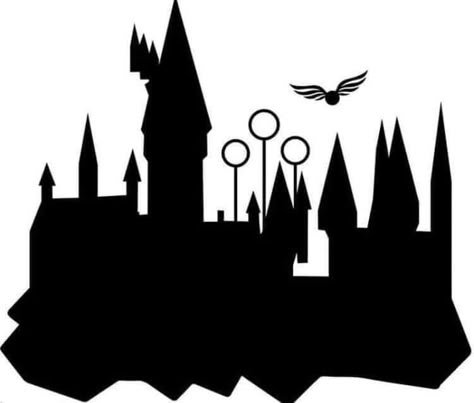 Harry Potter Stencils Free Printable, Hogwarts Pumpkin Carving, Harry Potter Ideas Diy, Hogwarts Clipart, Harry Potter Outline, Hogwarts Pumpkin, Harry Potter Line Art, Hogwarts Outline, Harry Potter Stencils