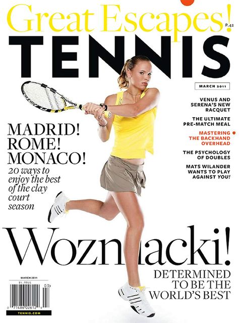 Tennis | Caroline Wozniacki Tennis Problems, Caroline Wozniacki Tennis, Mats Wilander, Sports Magazine Covers, Tennis Magazine, Tennis Party, Sport Magazine, Caroline Wozniacki, Montecarlo Monaco