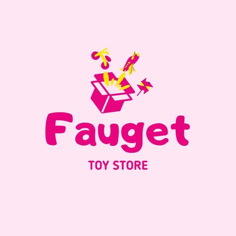 Playful Pink Toy Store Logo - Templates by Canva Toy Company Logo, Toy Store Logo, Pink Toy, Store Logo, Great Logos, Box Logo, Canva Design, Toy Box, Childrens Toy