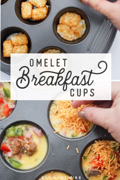 These easy, make-ahead omelet and potato (tater tot) cups are a perfect protein filled breakfast on the go. Can freeze and reheat for quick breakfast on school mornings. #egg #sausage #tatertots #glutenfree #muffintins #breakfastcups #recipe Protein Filled Breakfast, Tater Tot Cups, Egg Sausage, School Morning, Potato Bites, Breakfast Bites, Tater Tots, Breakfast Cups, Hash Browns