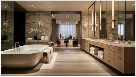 Bath Tub For Two, Lux Bathroom, Big Baths, Luxury Bathtub, Holly House, Living Room Tv Unit, Dream Life House, Big Bathroom, Inspired Interiors