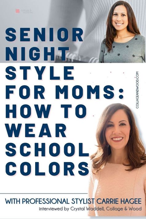 Senior Night Style for Moms: How to Wear School Colors | Pro Style Tips | CollageandWood.com School Spirit Outfit, Sports Mom Outfit, Dress With Turtleneck, Black And White Outfit, Out Outfits, Night Style, Professional Stylist, Senior Night, School Pride