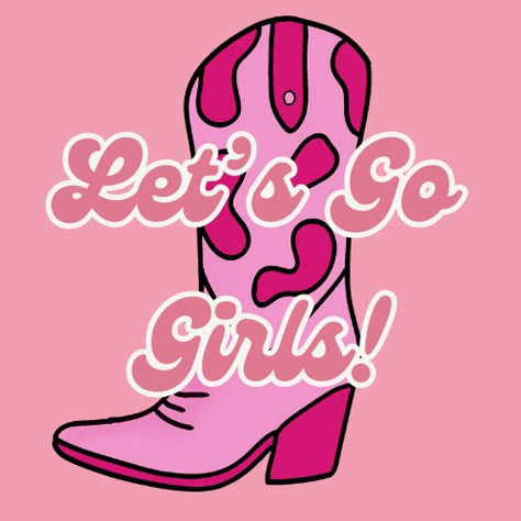 Let's Go Girls! Lets Go Girls Party, Disco Cowboy Party, Last Hoedown, Christmas Punch Needle, Birthday Disco, Disco Cowboy, Lets Go Girls, Playlist Names Ideas, Girl Sleepover