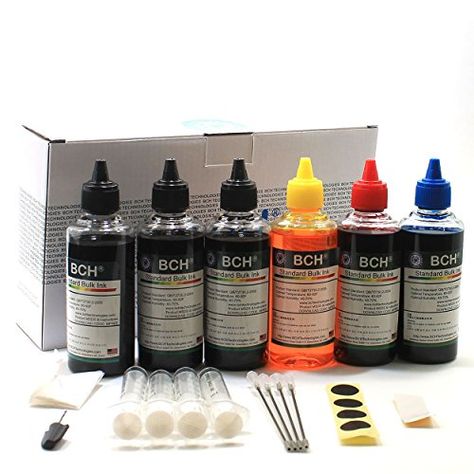 BCH Ink Cartridge refill kit. Easy to use, refills your cartridge hundreds of times and saves hundreds of dollars. One of the best purchases I ever made!! Computer Chip, Surface Tension, Printer Cartridge, Color Kit, Ink Toner, Ink Refill, Scanners, Inkjet Printer, Ink Cartridge