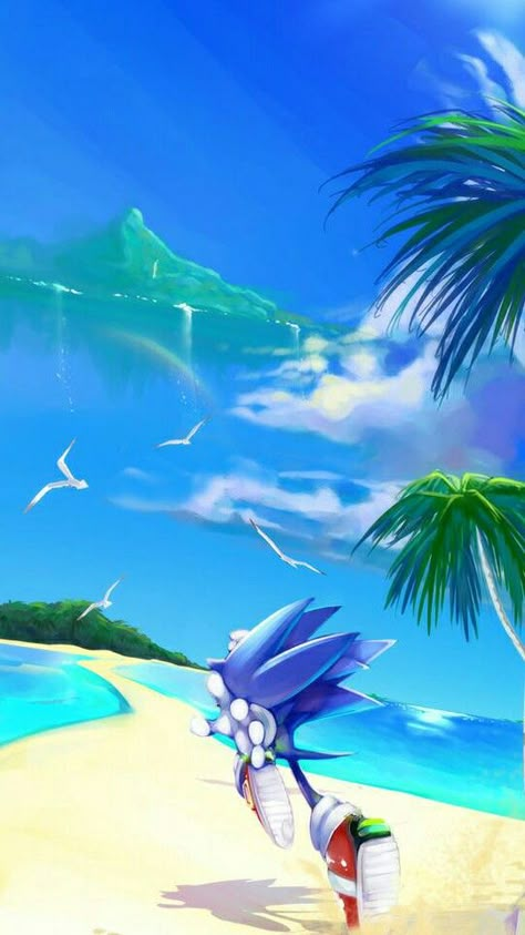 Angel Island here we come! Sonic Wallpaper, Angel Island, Sonic Heroes, Sonic And Amy, Sonic Friends, Sonic Franchise, Blue Hedgehog, Sonic Adventure, Hedgehog Art