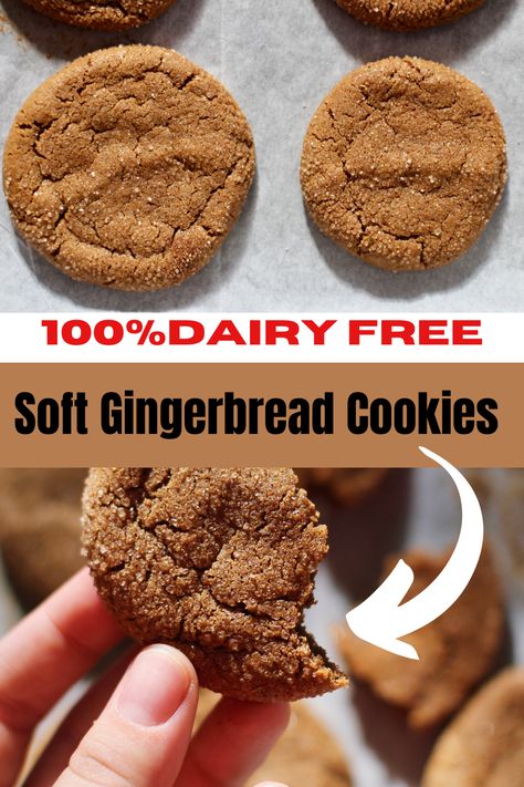 Non Dairy Gingerbread Cookies, Dairy Free Gingerbread Cookies, Dairy Free Gingerbread, Dairy Free Dessert Christmas, Diy Gingerbread Cookies, Dairy Free Christmas Cookies, Gingerbread Pumpkin, Cookies Dairy Free, Dairy Free Cookie Recipe