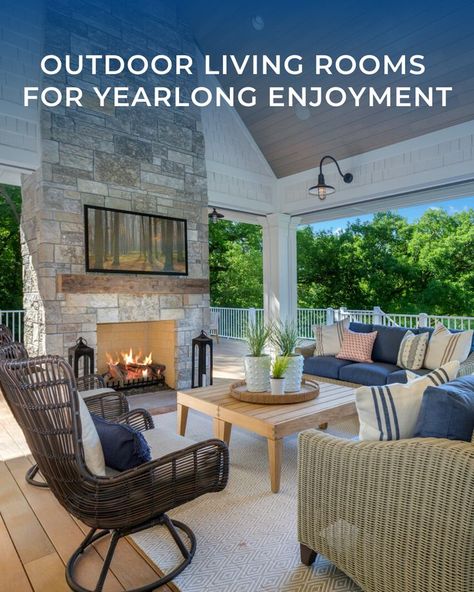 Are you maximizing your outdoor space? Outdoor rooms are becoming a prime entertainment and relaxation spot, no matter the season. Gas Outdoor Fireplace, Vent Free Gas Fireplace, Brick Interior, Outdoor Gas Fireplace, Fire Pit Kit, Oak Logs, Brick Paneling, Outdoor Living Rooms, Traditional Fireplace