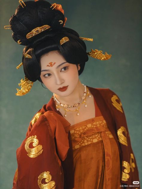 Tang Dynasty Hairstyles, Tang Dynasty Makeup, Traditional Asian Hairstyles, Dynasty Hairstyles, Drama Hairstyles, Ancient Chinese Aesthetic, Chinese Hairstyles, Ancient Chinese Hairstyles, Cultural Clothing