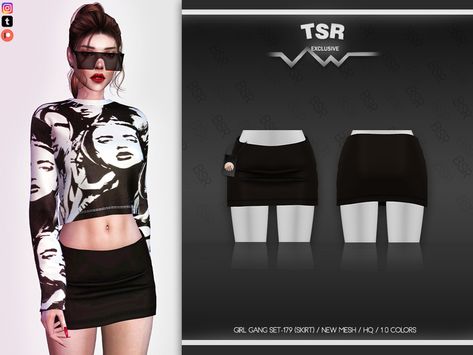 The Sims Resource - GIRL GANG SET-179 (SKIRT) BD610 Four One Direction, Sims 4 Body Mods, Sims 4 Cc Folder, Free Sims, Casas The Sims 4, Sims 4 Dresses, Sims 4 Characters, Sims 4 Toddler, Sims 4 Downloads