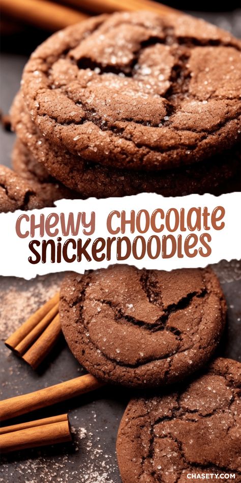 Snickerdoodle Recipes, Chocolate Snickerdoodles, Snickerdoodle Recipe, Small Treats, Happy Cooking, Irresistible Desserts, Chocolate Cinnamon, Snickerdoodles, Adventure Explore