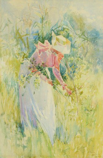 Five Female Artists You Probably Don't Know (But Should) - American Watercolor Famous Watercolor Paintings, Picking Wildflowers, American Realism, High Museum, Art Organization, Post Impressionism, Watercolor Artists, Watercolor On Paper, Vintage Artwork