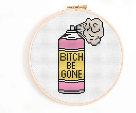 Kandi Quotes, Rude Cross Stitch, Stitch Games, Subversive Cross Stitch Patterns, Boho Cross, Cross Stitch Quotes, Funny Cross Stitch Patterns, Crochet Stitches Guide, Subversive Cross Stitch