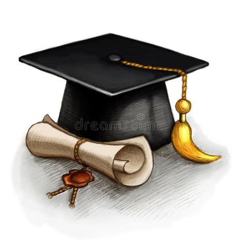 Graduation cap and diploma. Drawing of graduation cap and diploma #Sponsored , #sponsored, #Ad, #cap, #Drawing, #diploma, #Graduation Diploma Illustration, Graduation Cap Drawing, Graduation Cap Images, Graduation Cap And Diploma, Graduation Drawing, Cap And Diploma, Graduation Images, Graduation Art, School Clipart