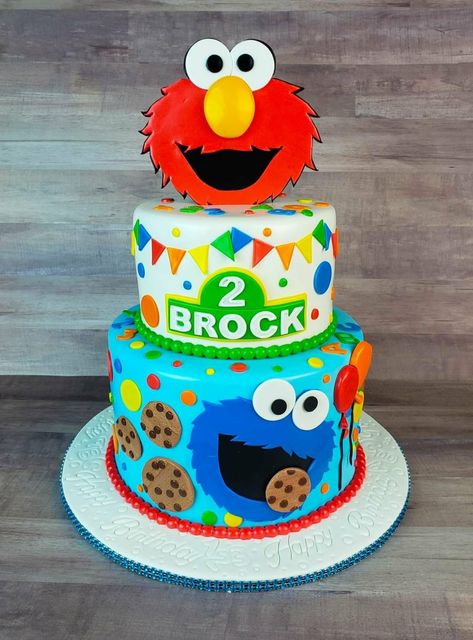 Sesame St Birthday Cake, Elmo Theme Cake, Sesame Street Number Cake, Elmo Birthday Party Boy Cake, Sesame St Cake, Elmo Birthday Cake Boy, Elmo And Cookie Monster Cake, Sesame Street Cake Ideas 1st Birthdays, Simple Sesame Street Cake