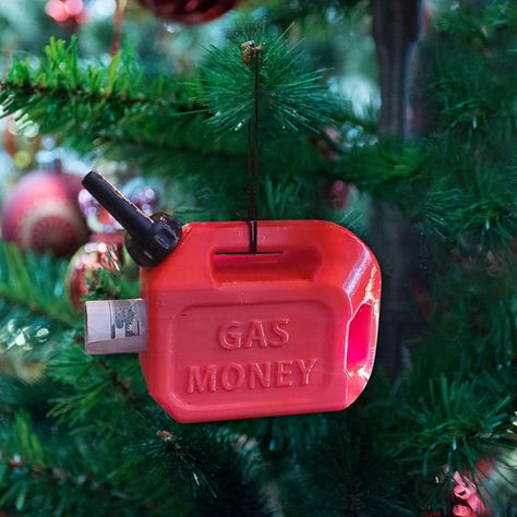 PRICES MAY VARY. 【MULTIFUNCTIONAL DECORATION】In addition to a Christmas tree, this gas ornament is a versatile addition to your decor repertoire. Hang it on a mantel, use it as a car-themed sock holder. 【Practical Money Clip】This gas tank clip has dual purpose as a money clip, making it a functional gift idea. Insert cash, gift cards, or other small items to turn them into  functional Christmas gifts. 【Collection】Perfect for car enthusiasts, collectors and anyone who appreciates vintage industri Gas Money, Grinch Ornaments, Christmas Money Holder, Christmas Money, Money Holder, Holiday Icon, Unique Christmas Decorations, Money Holders, Gas Cans