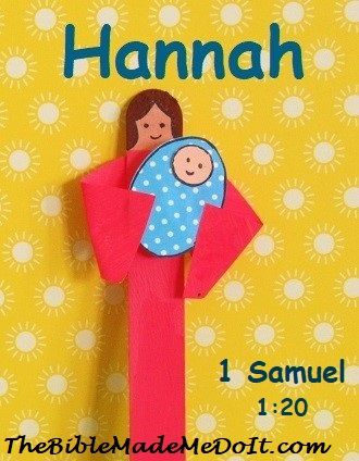 HANNAH AND HER BABY SAMUEL – The Bible made me do it! Hannah And Samuel, Hannah Bible, Toddler Bible Lessons, Samuel Bible, Toddler Sunday School, Toddler Bible, Bible Crafts Sunday School, Christian Preschool, Bible Object Lessons